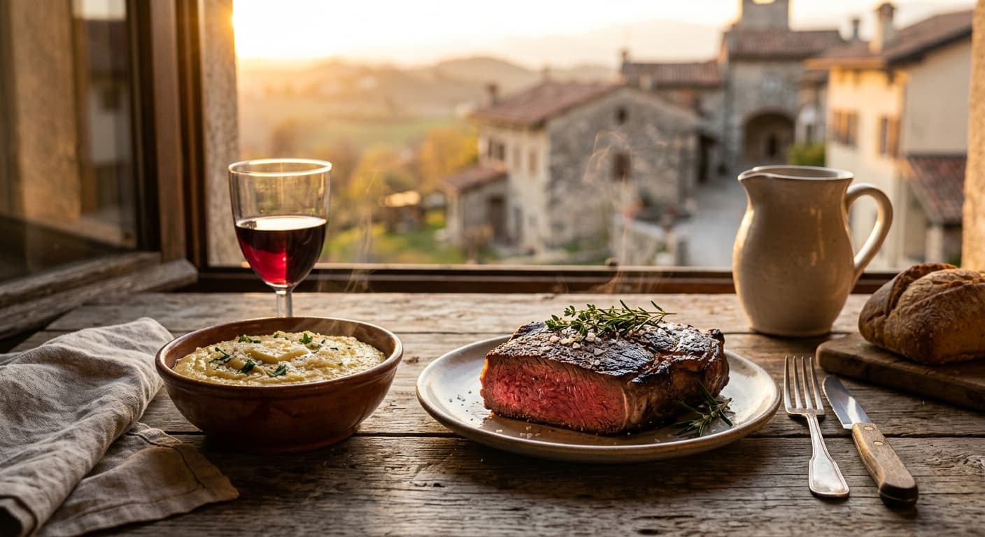 Festa del bisonte con polenta