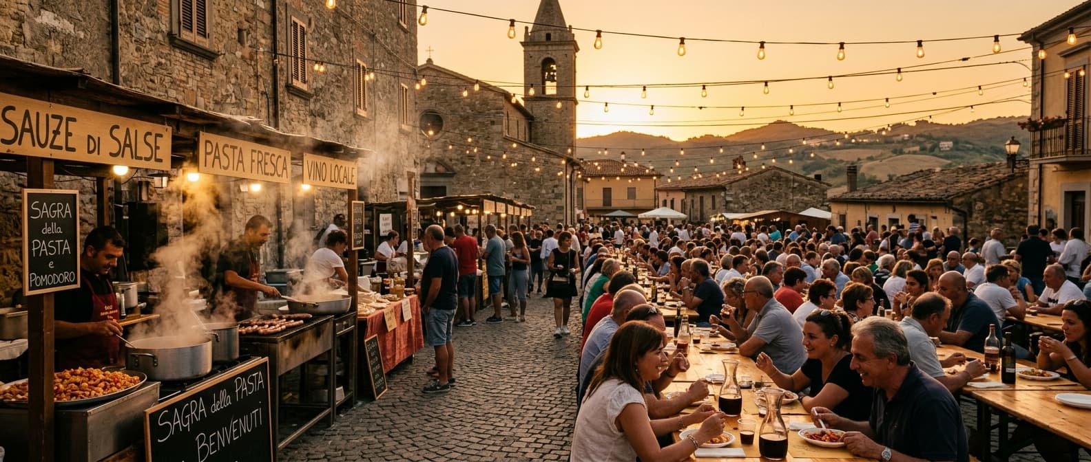 Sagra italiana al tramonto