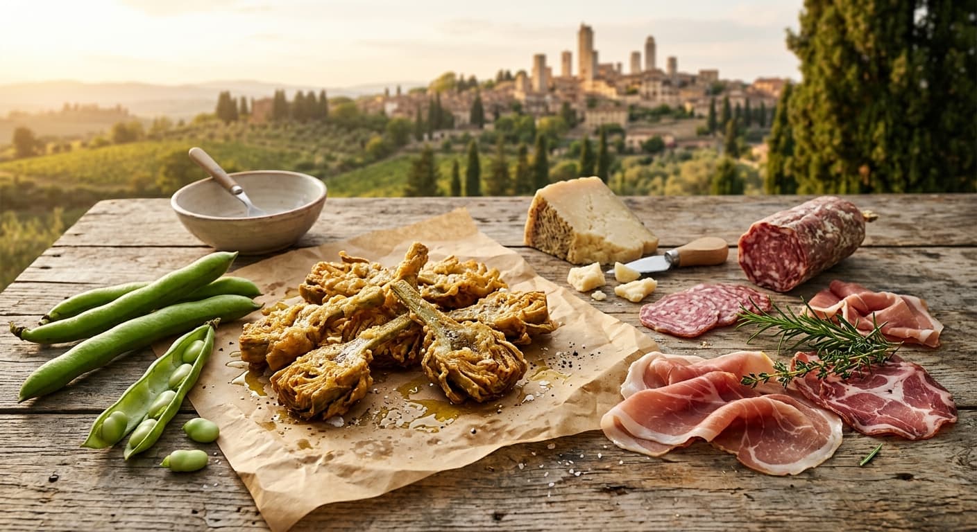 Sagra del Baccello con Carciofi fritti sanminiatesi