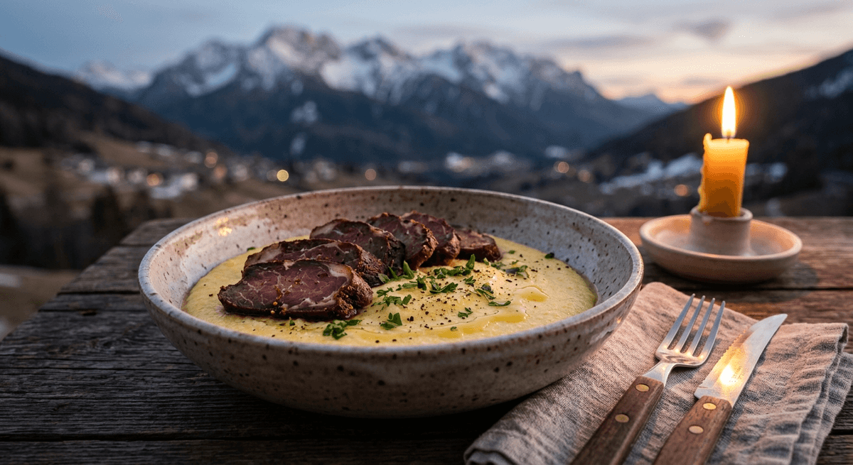 Pitina con polenta
